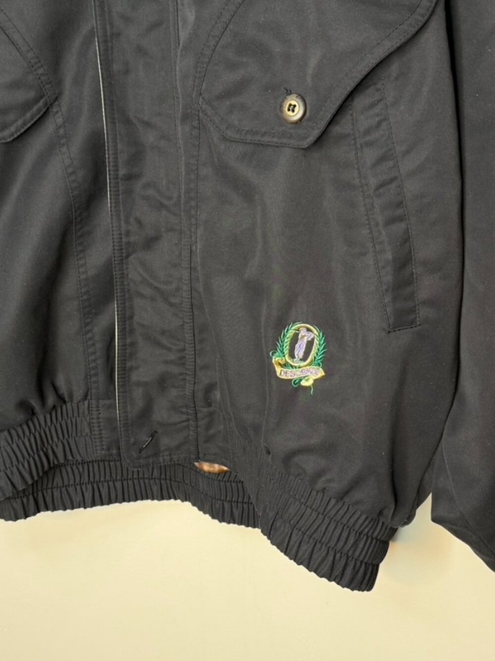 Vintage Descente Golf Collection Bomber Jacket Mens XXL Black - Picture 2 of 8